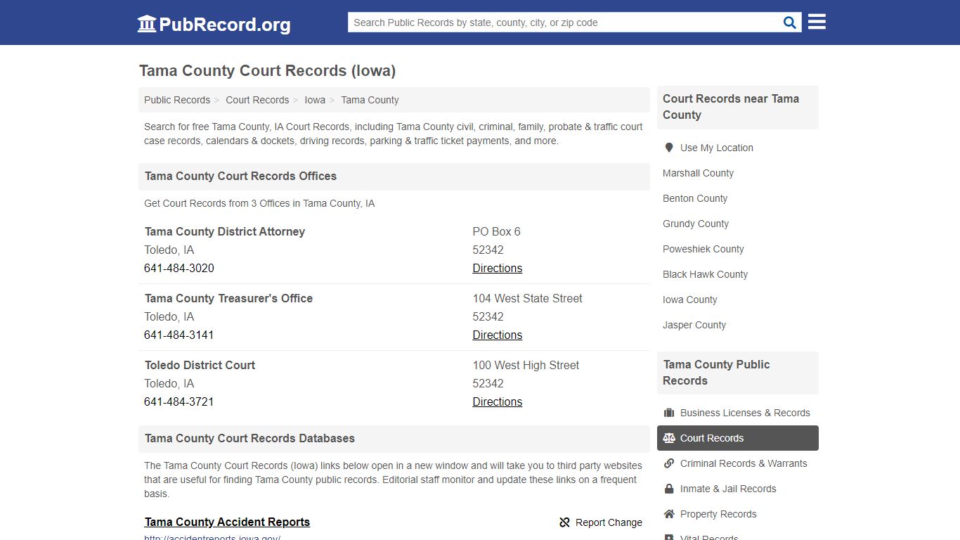 Free Tama County Court Records (Iowa Court Records) - PubRecord.org