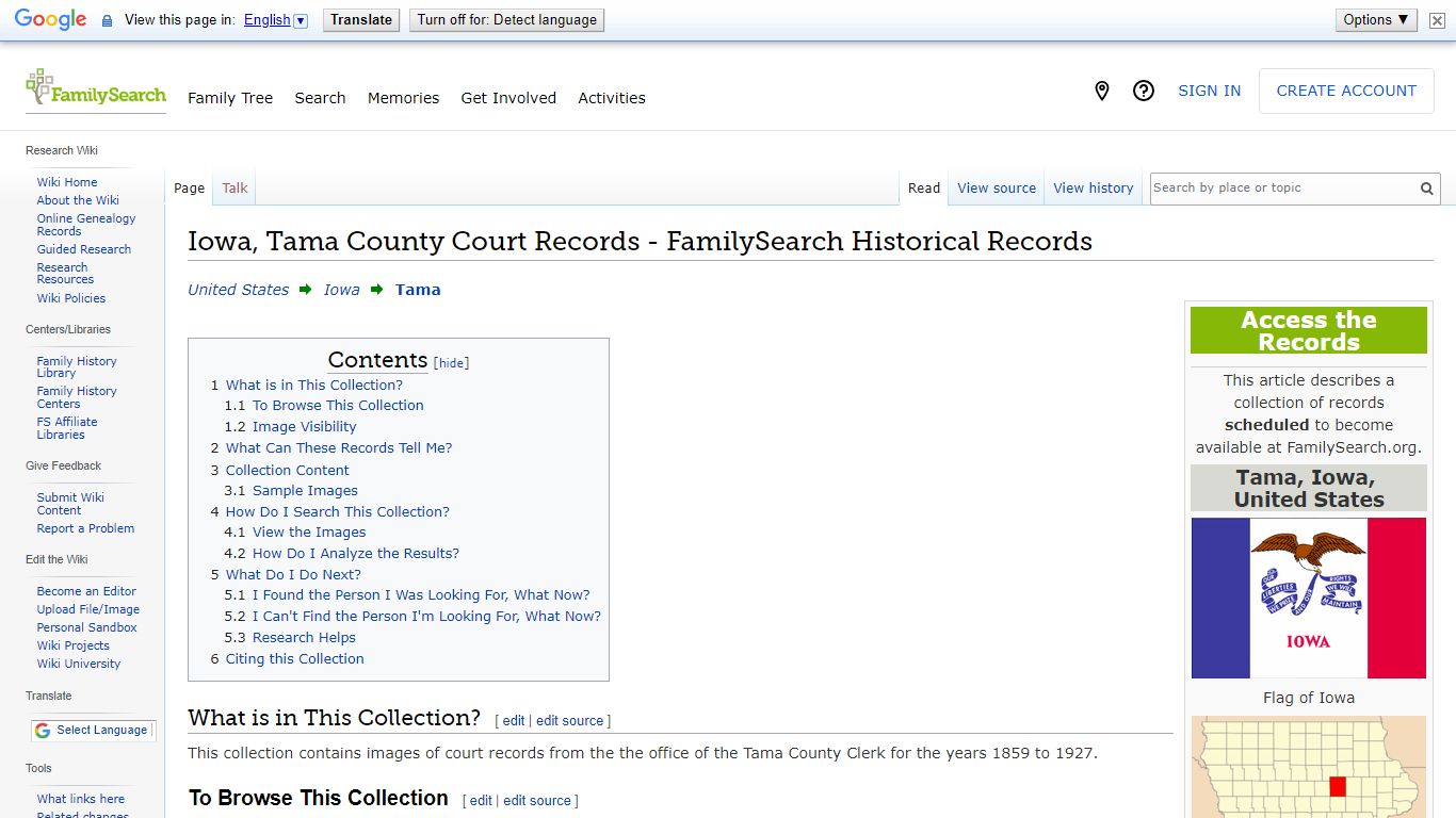 Iowa, Tama County Court Records - FamilySearch Wiki