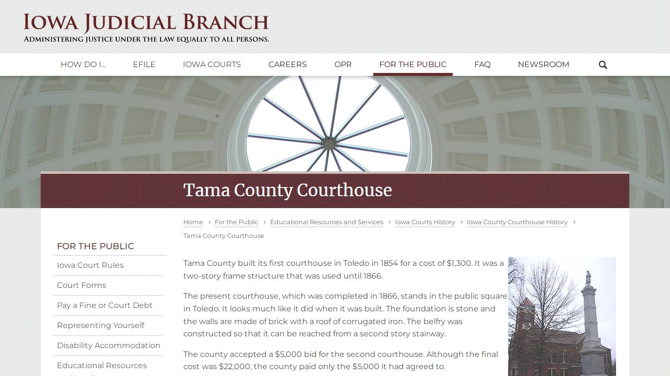 Tama County Courthouse | Iowa Judicial Branch